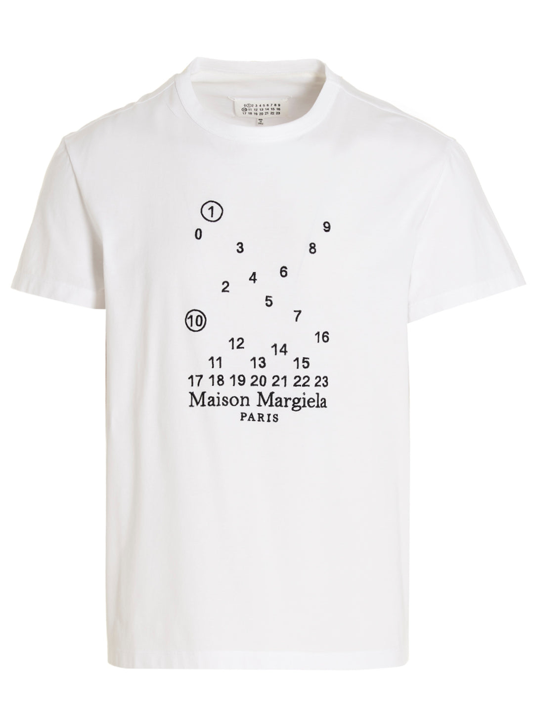 Maison Margiela Logo Embroidery T shirt - Bianco/Nero | c1bab10e00fad83043b49d2e2cf17074af413356
