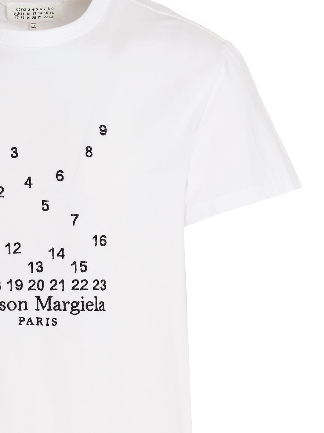 Maison Margiela Logo Embroidery T shirt - Bianco/Nero | 7fc86b093697c998b19ba5375615bab24d994d64
