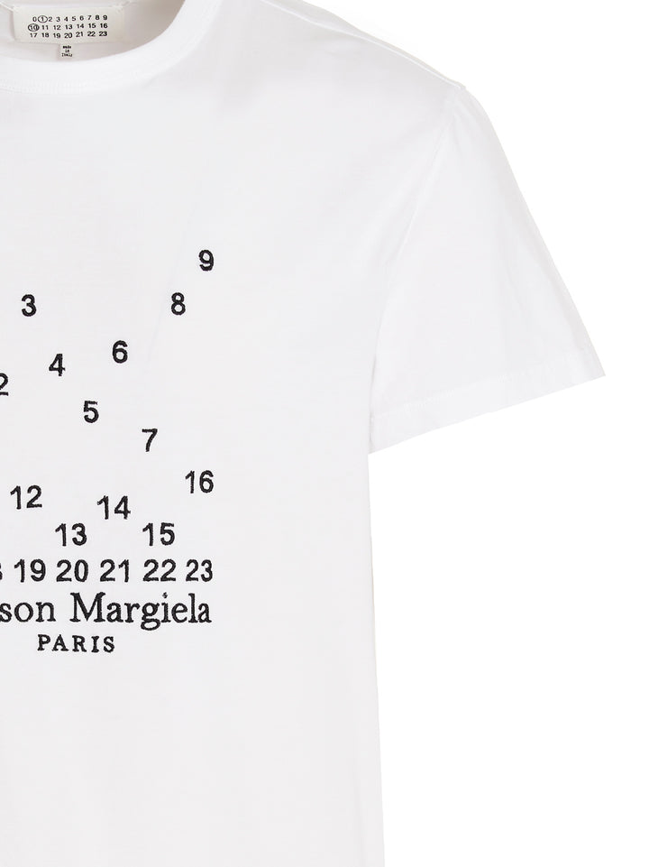 Maison Margiela Logo Embroidery T shirt - Bianco/Nero | 7fc86b093697c998b19ba5375615bab24d994d64