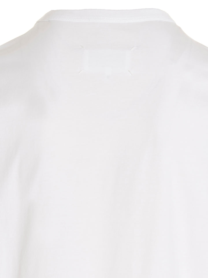 Maison Margiela Logo Embroidery T shirt - Bianco/Nero | edfad46524f95186cc5bbd2f772c7acb57f52df9