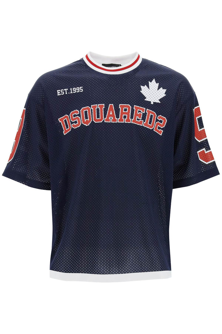 T Shirt Hockey Con Stampa Logo - Dsquared2 - Uomo