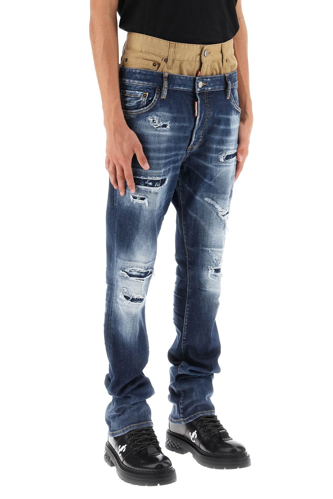 Jeans Skinny Twin Pack In Medium Ripped Wash - Dsquared2 - Uomo