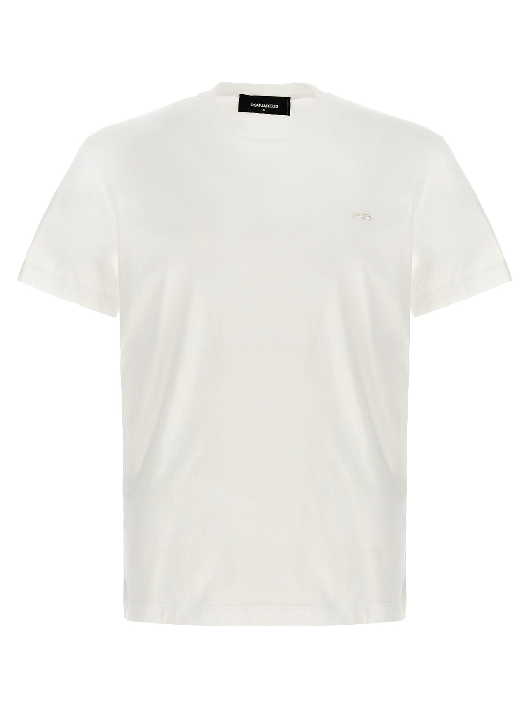 Logo Plaque T Shirt Bianco
