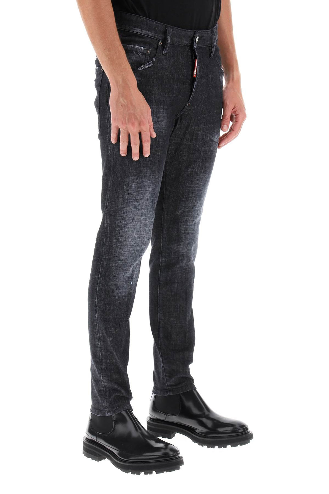 Jeans Skater In Black Clean Wash - Dsquared2 - Uomo