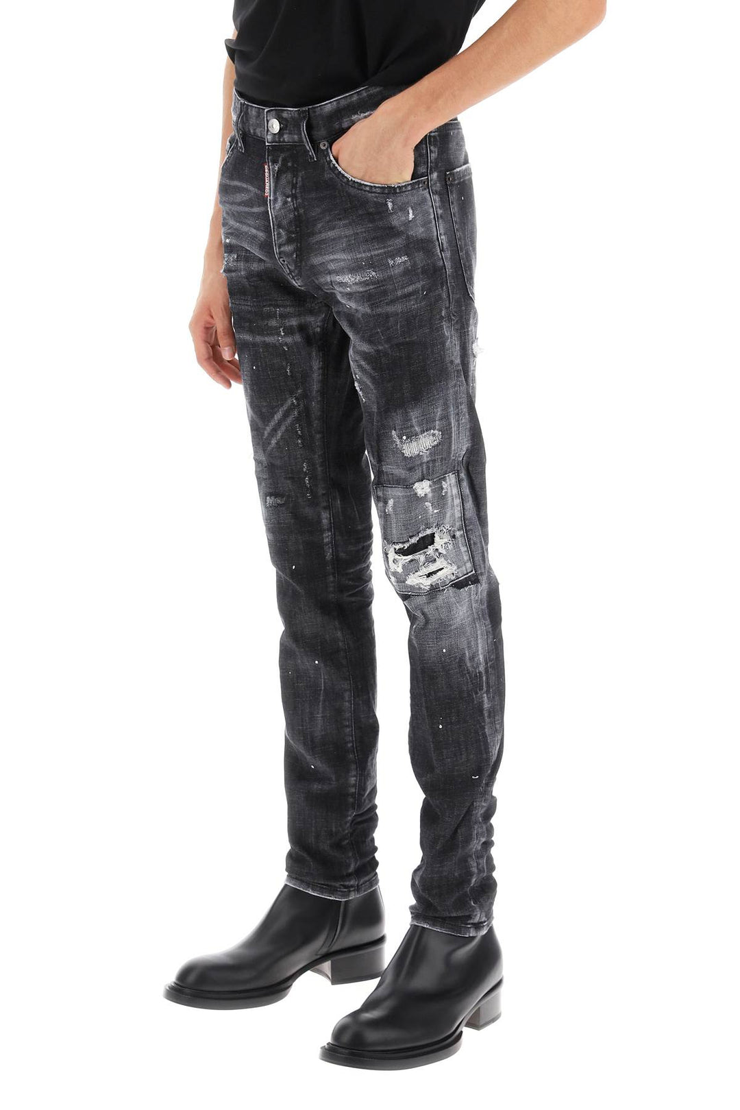 Jeans Cool Guy In Black Ripped Wash - Dsquared2 - Uomo