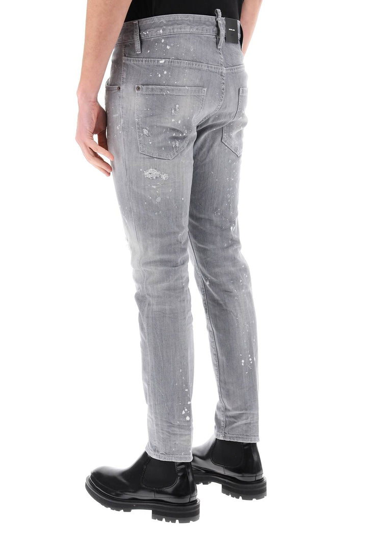 Jeans Skater In Grey Spotted Wash - Dsquared2 - Uomo