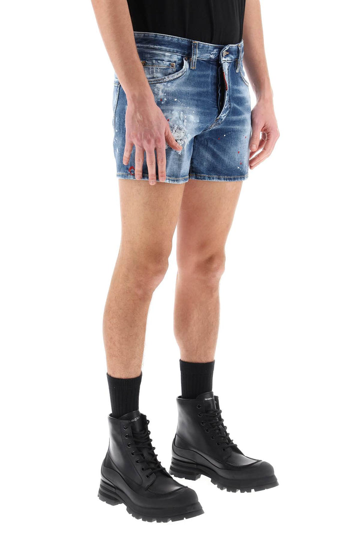 Bermuda Sexy 70's In Denim Worn Out Booty - Dsquared2 - Uomo