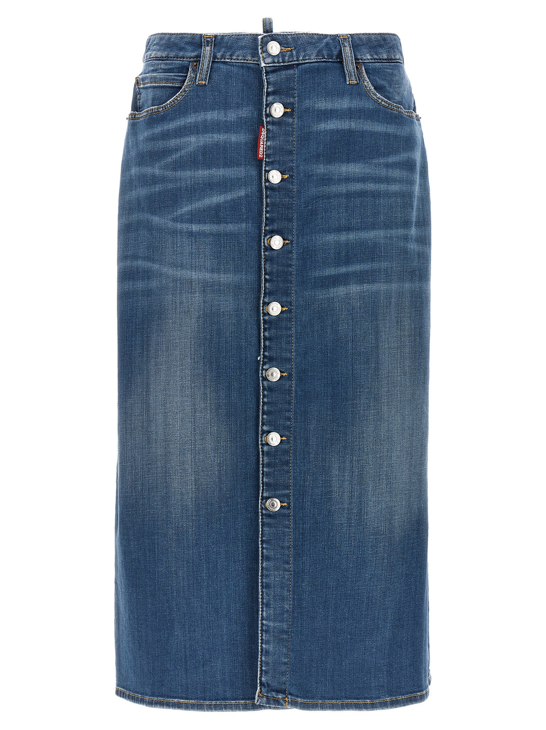 Denim Long Skirt Gonne Blu
