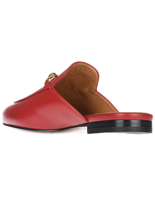 Slippers Pricetown in pelle rosse-Gucci-Wanan Luxury