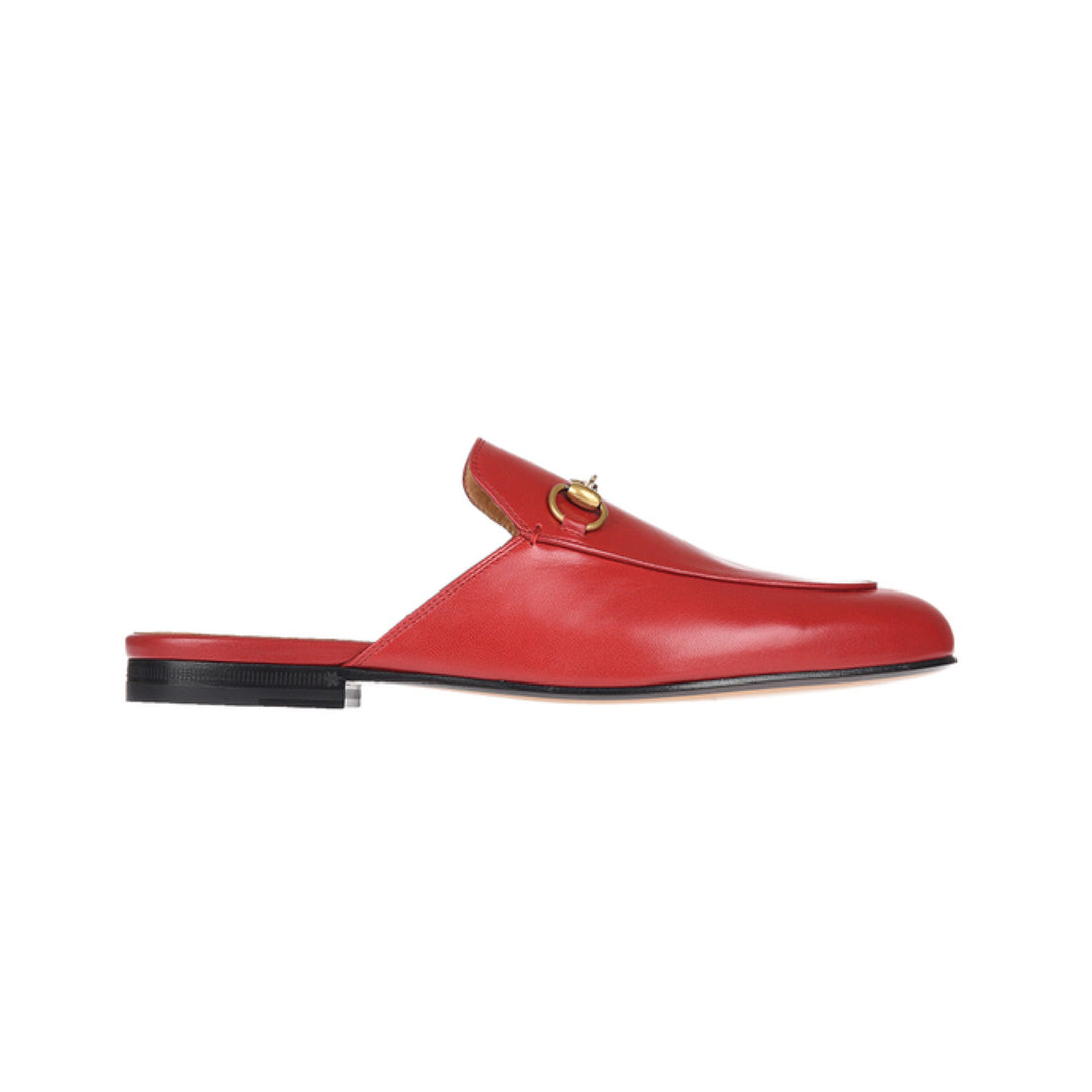 Slippers Pricetown in pelle rosse-Gucci-Wanan Luxury