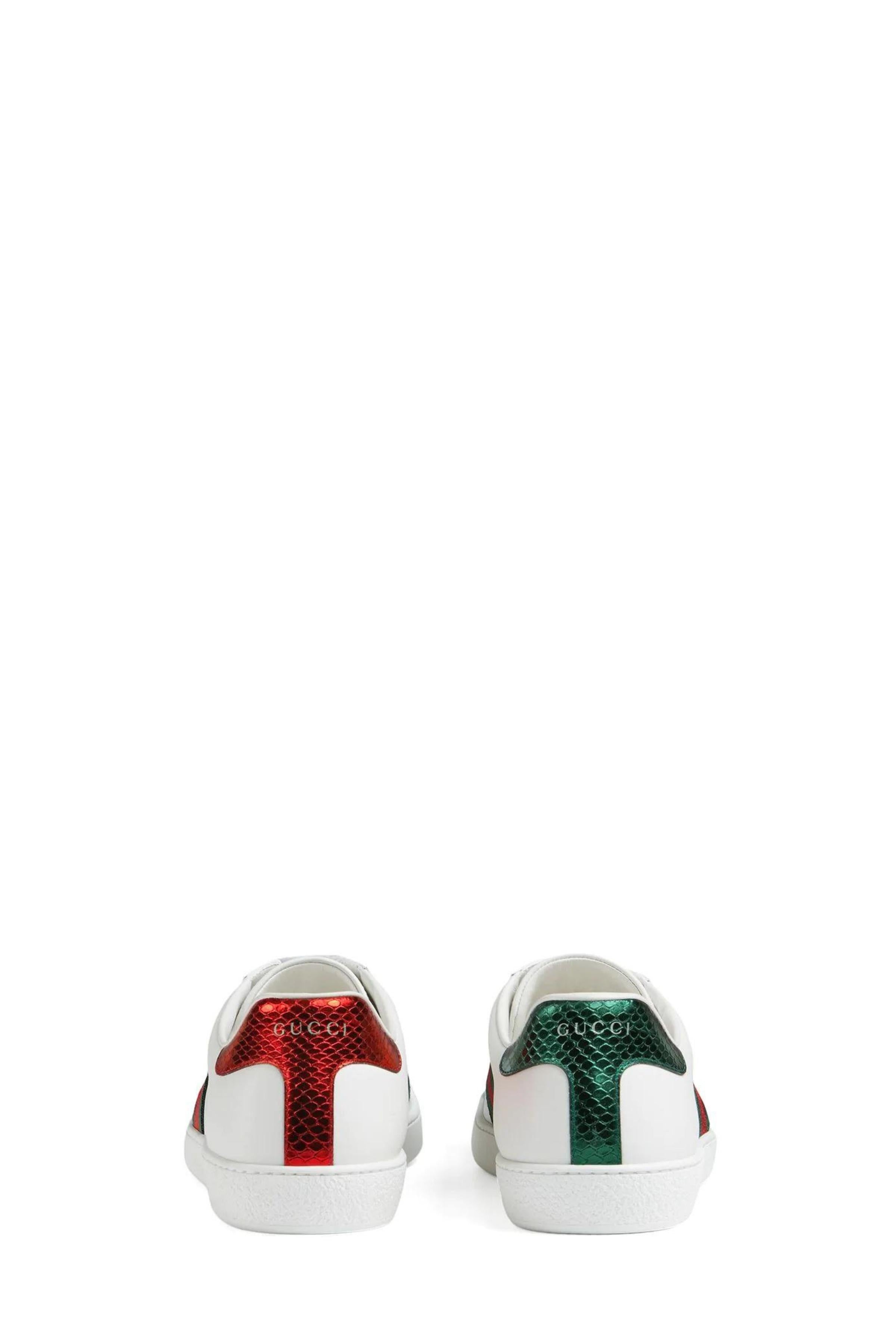 Gucci Sneaker New Ace con Ricamo Ape e Nastro Web Uomo Wanan Luxury