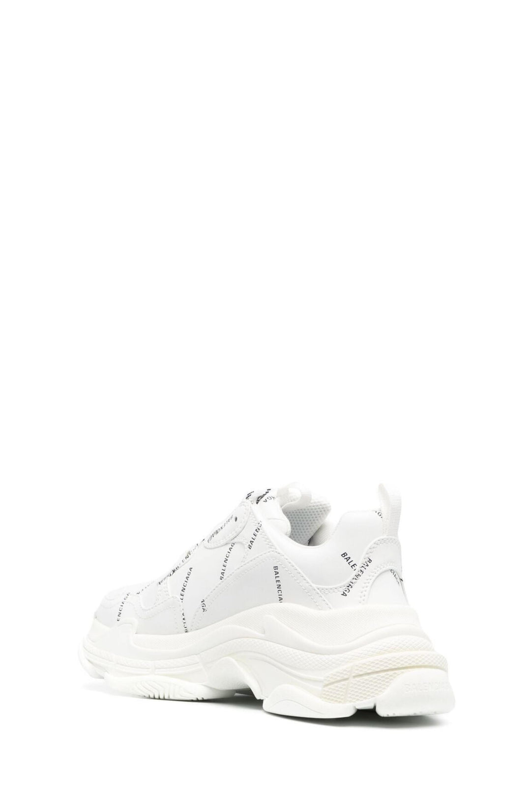 Sneaker Triple S in Materiale Tecnico Bianco con Logo