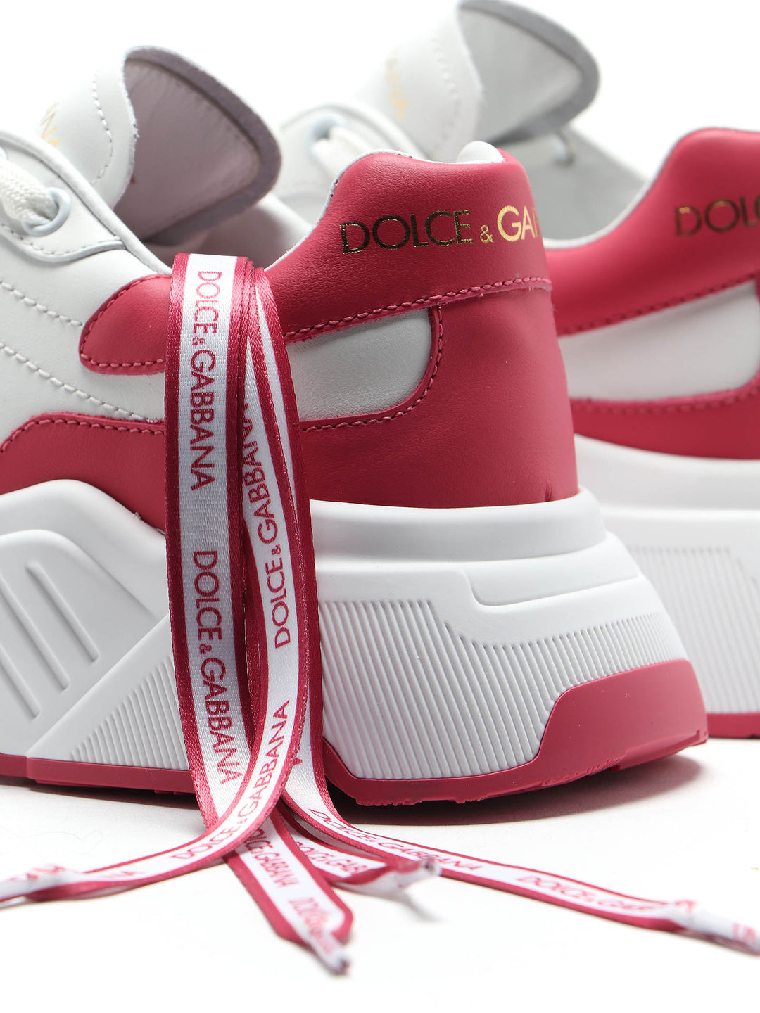 Sneakers Daymaster bianche e fucsia-Dolce & Gabbana-Wanan Luxury