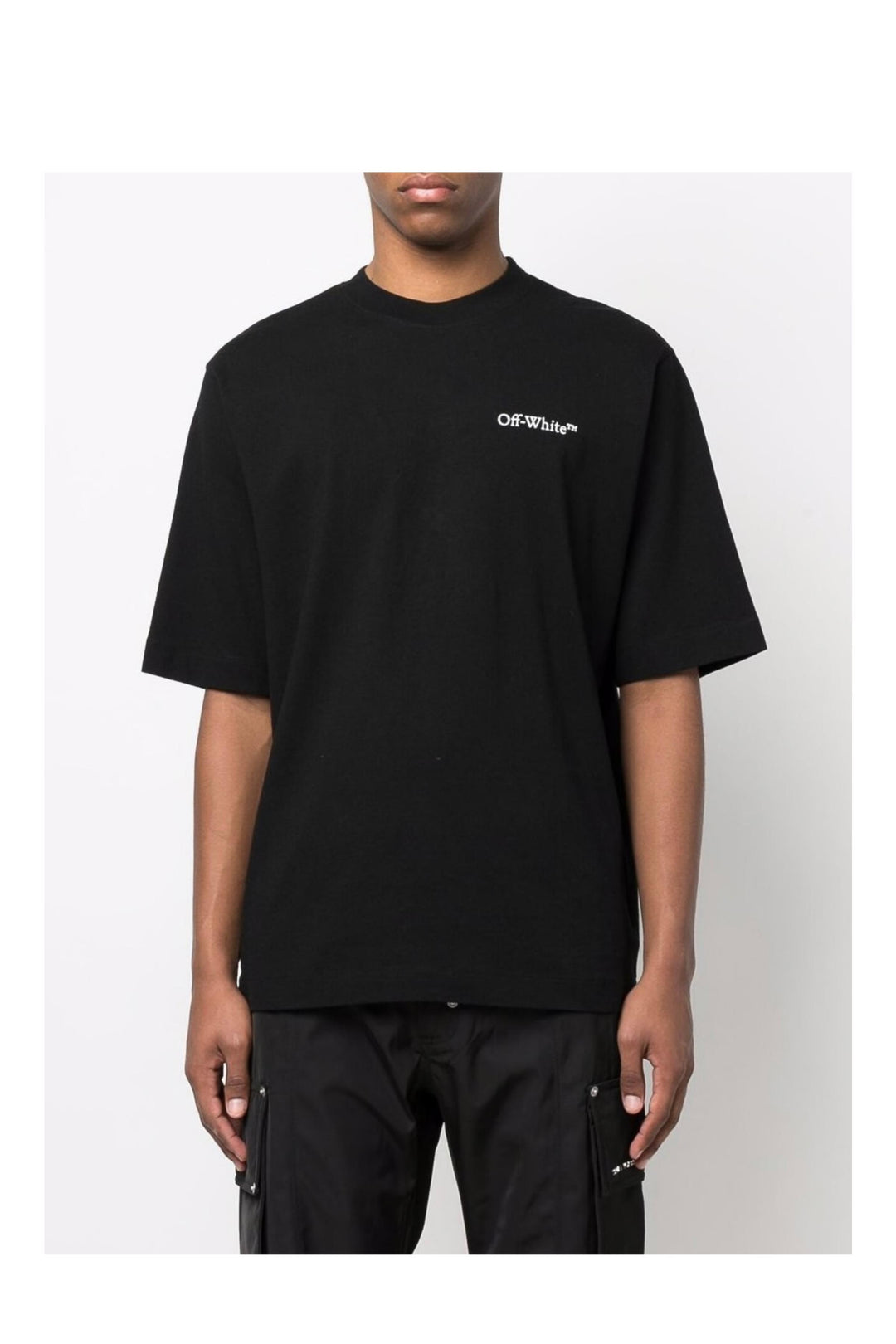 T-Shirt Nera con Stampa Caravaggio