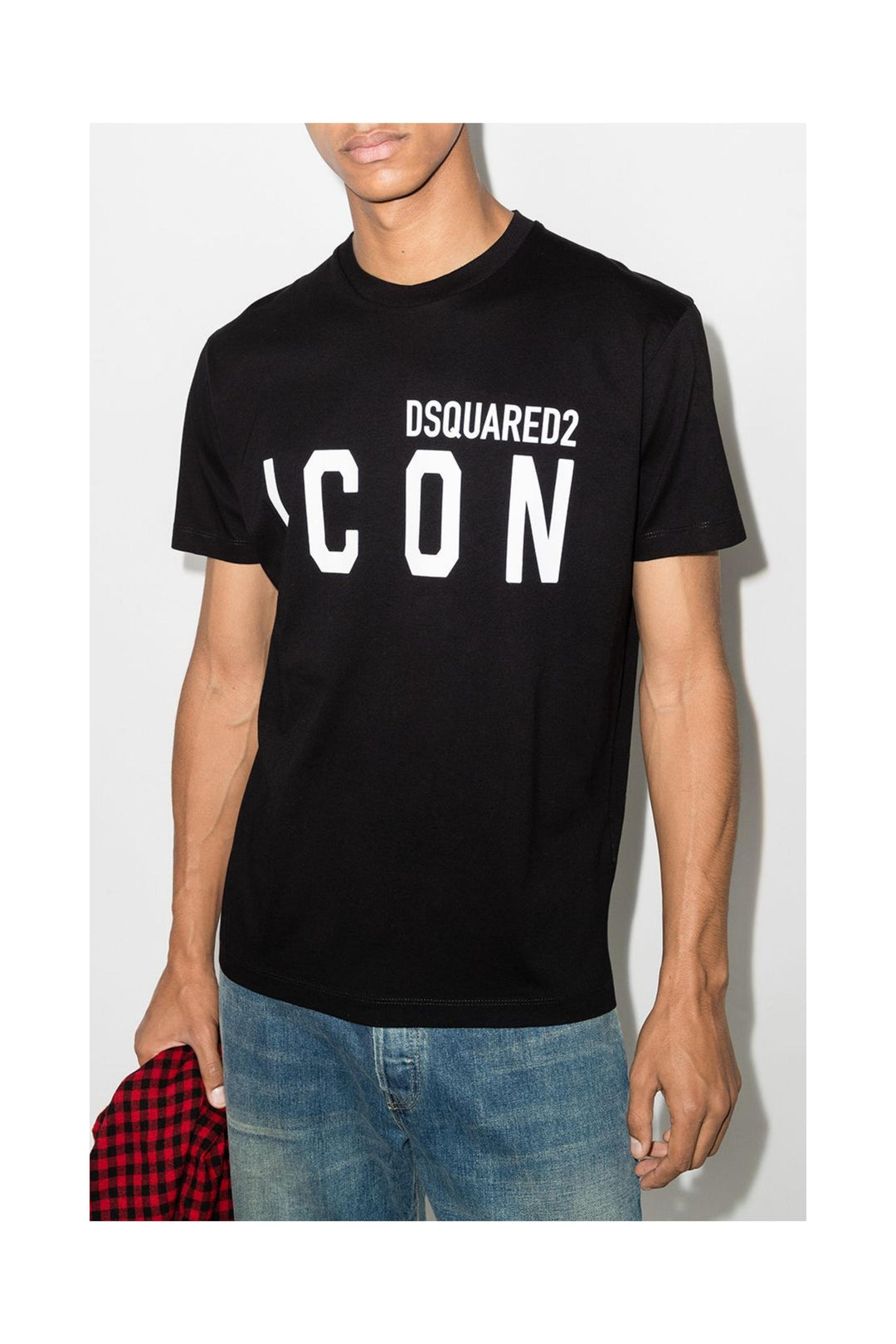 T-shirt Icon in Cotone Nero