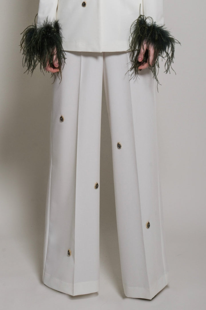 Tailleur Giacca e Pantaloni Lio bianco-The Archivia-Wanan Luxury