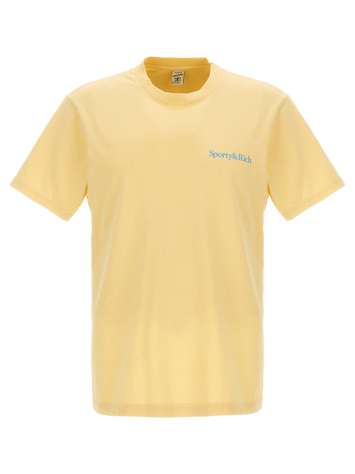 Health Is Wealth T Shirt Giallo