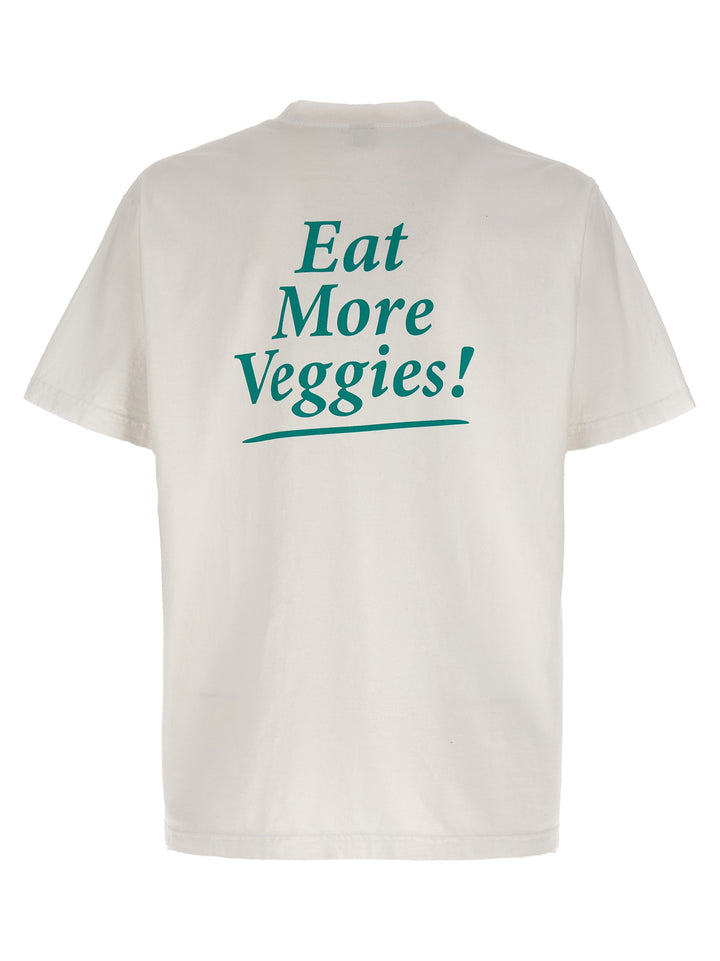 Eat More Veggies T Shirt Bianco