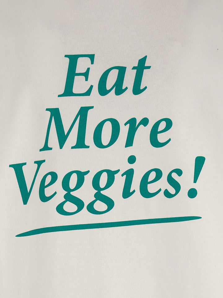 Eat More Veggies T Shirt Bianco