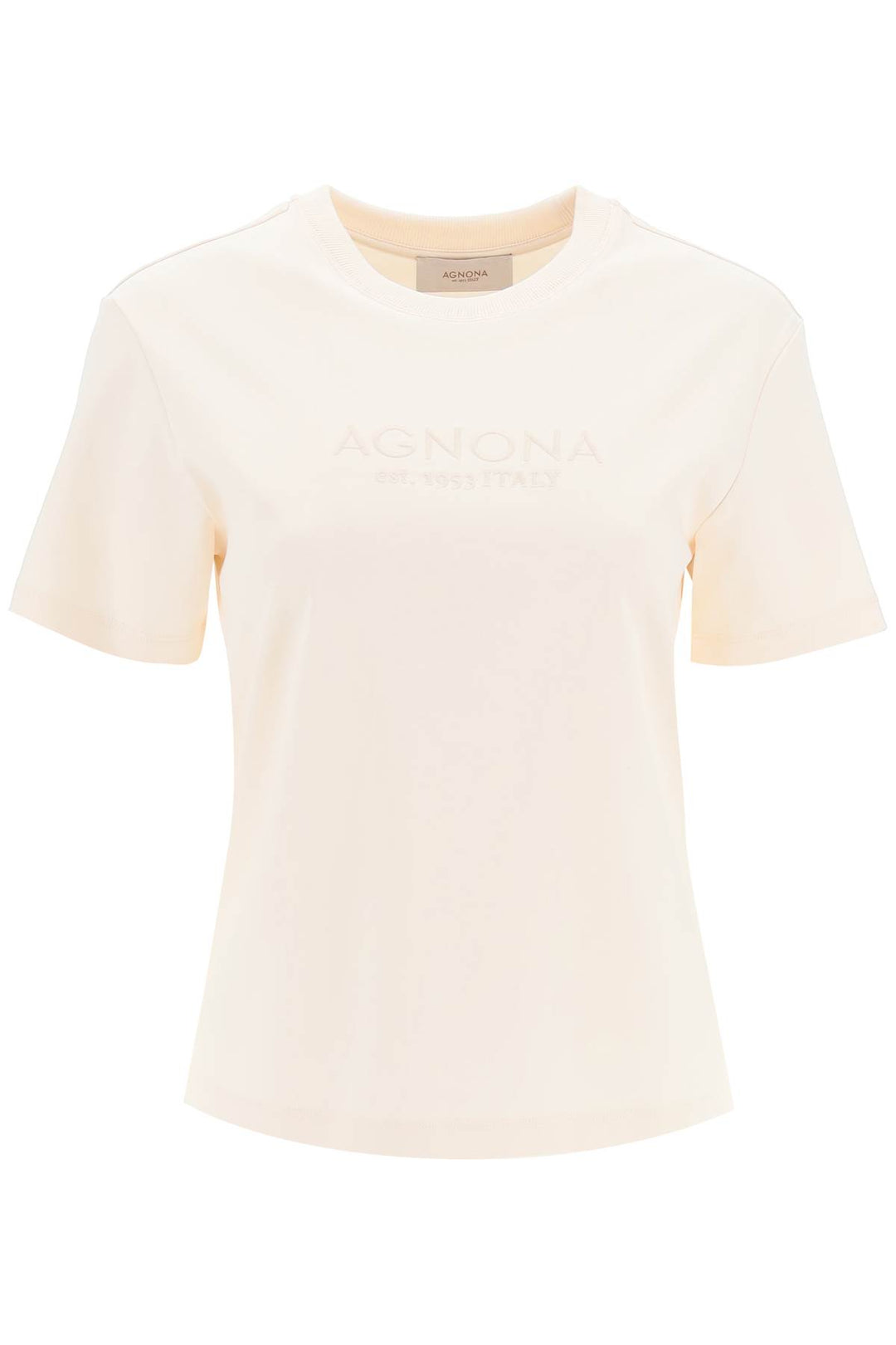 T Shirt Con Logo Ricamato - Agnona - Donna