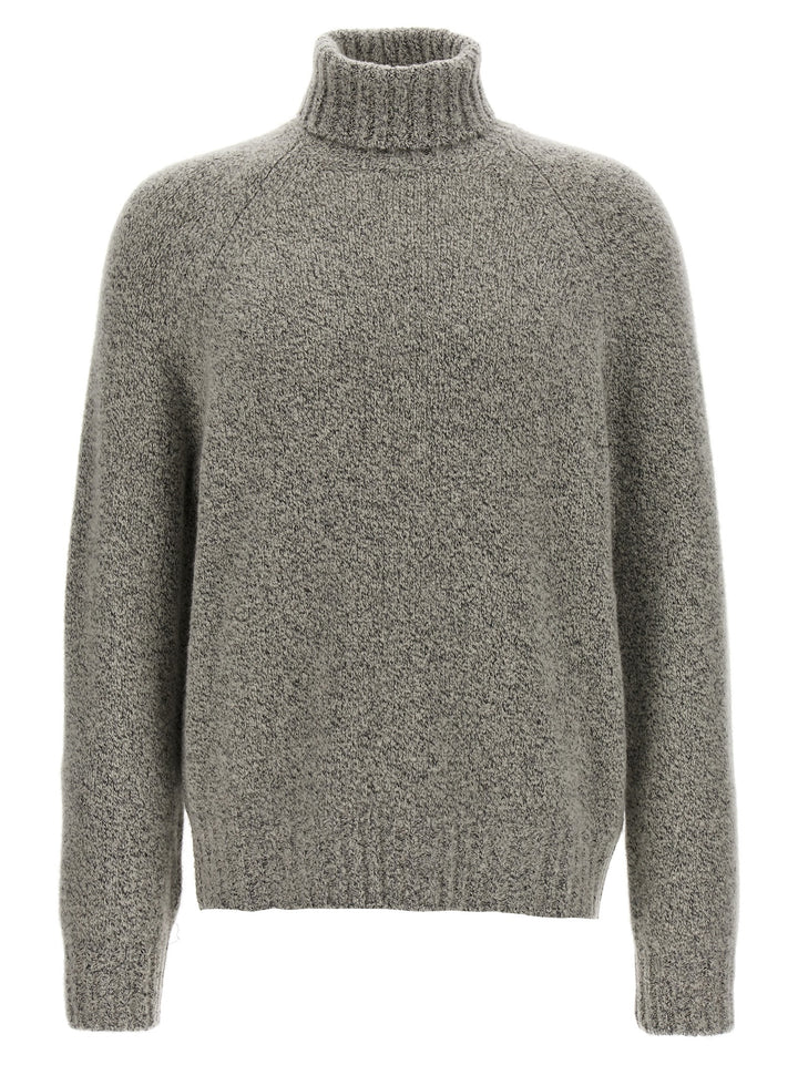 Boucle Silk Cashmere Sweater Maglioni Grigio