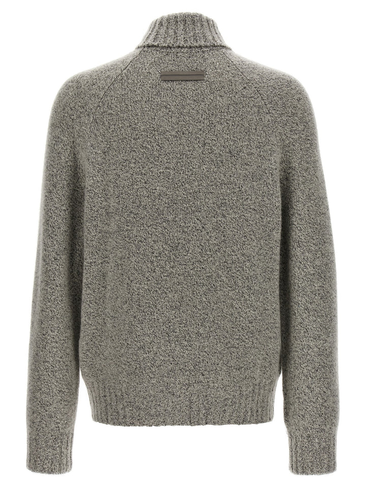 Boucle Silk Cashmere Sweater Maglioni Grigio