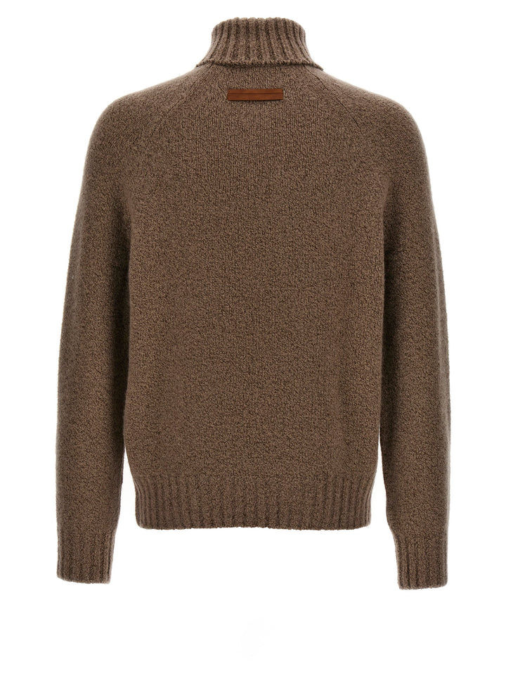 Boucle Silk Cashmere Sweater Maglioni Beige