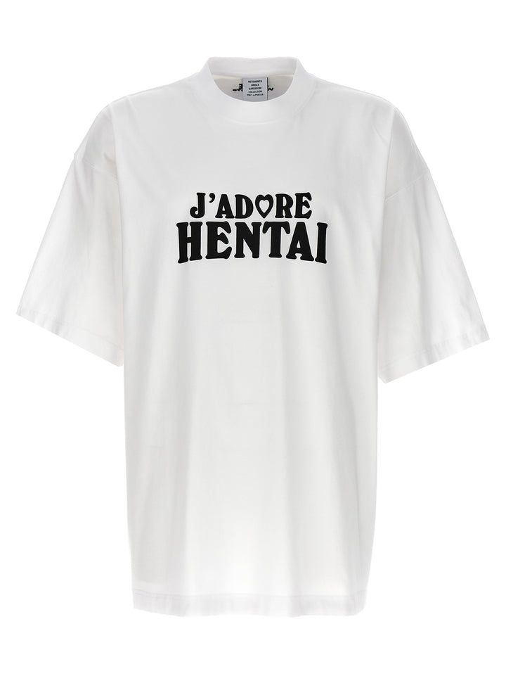 Hentai T Shirt Bianco/Nero