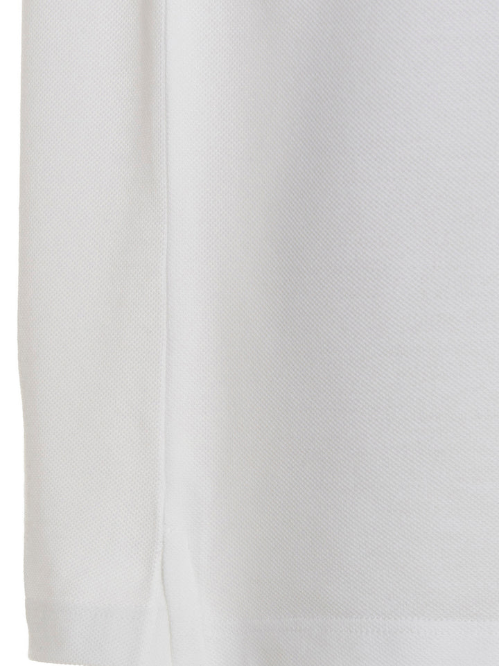 Embroidered Logo  Shirt Polo Bianco