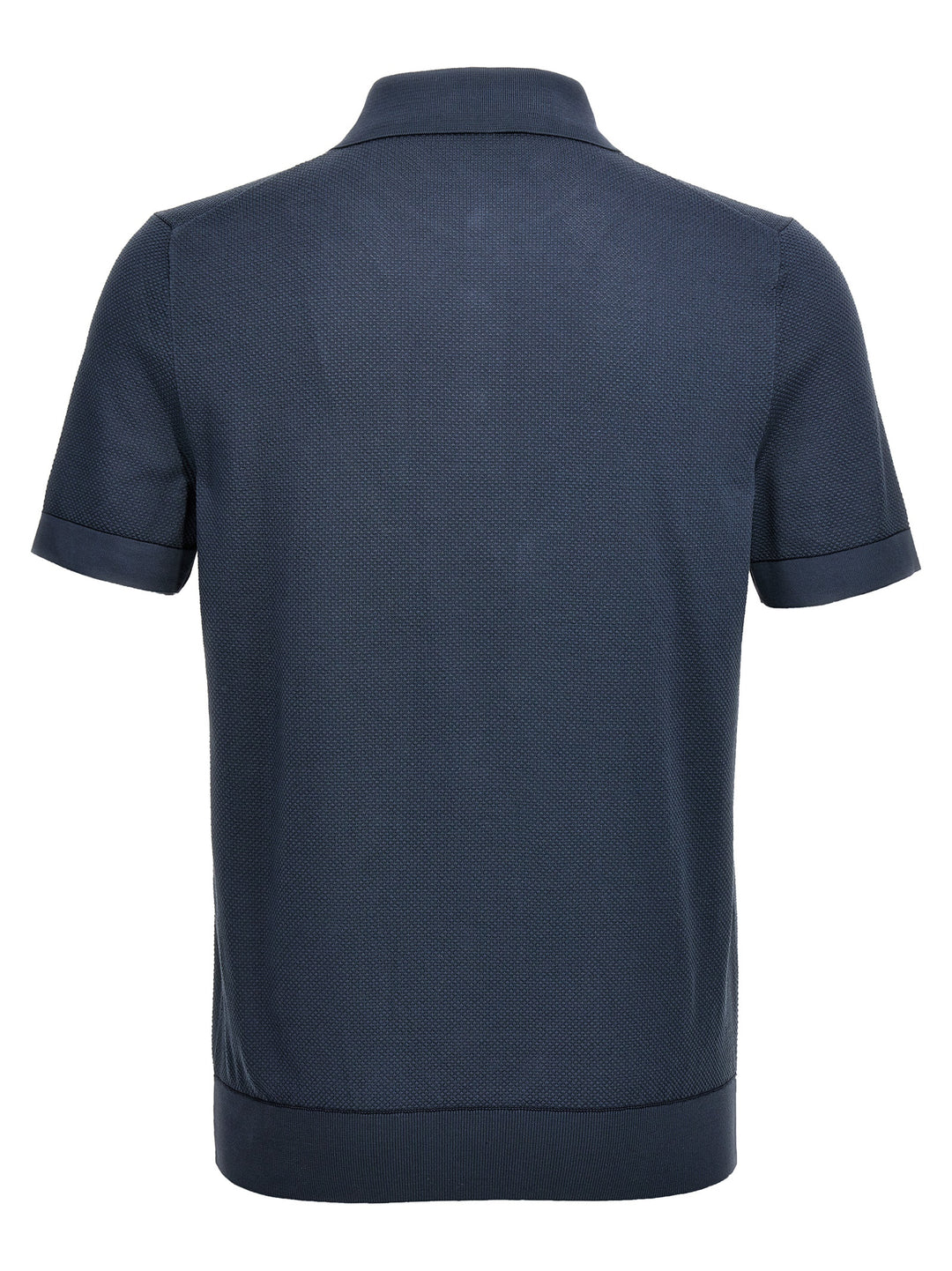 Textured  Shirt Polo Blu