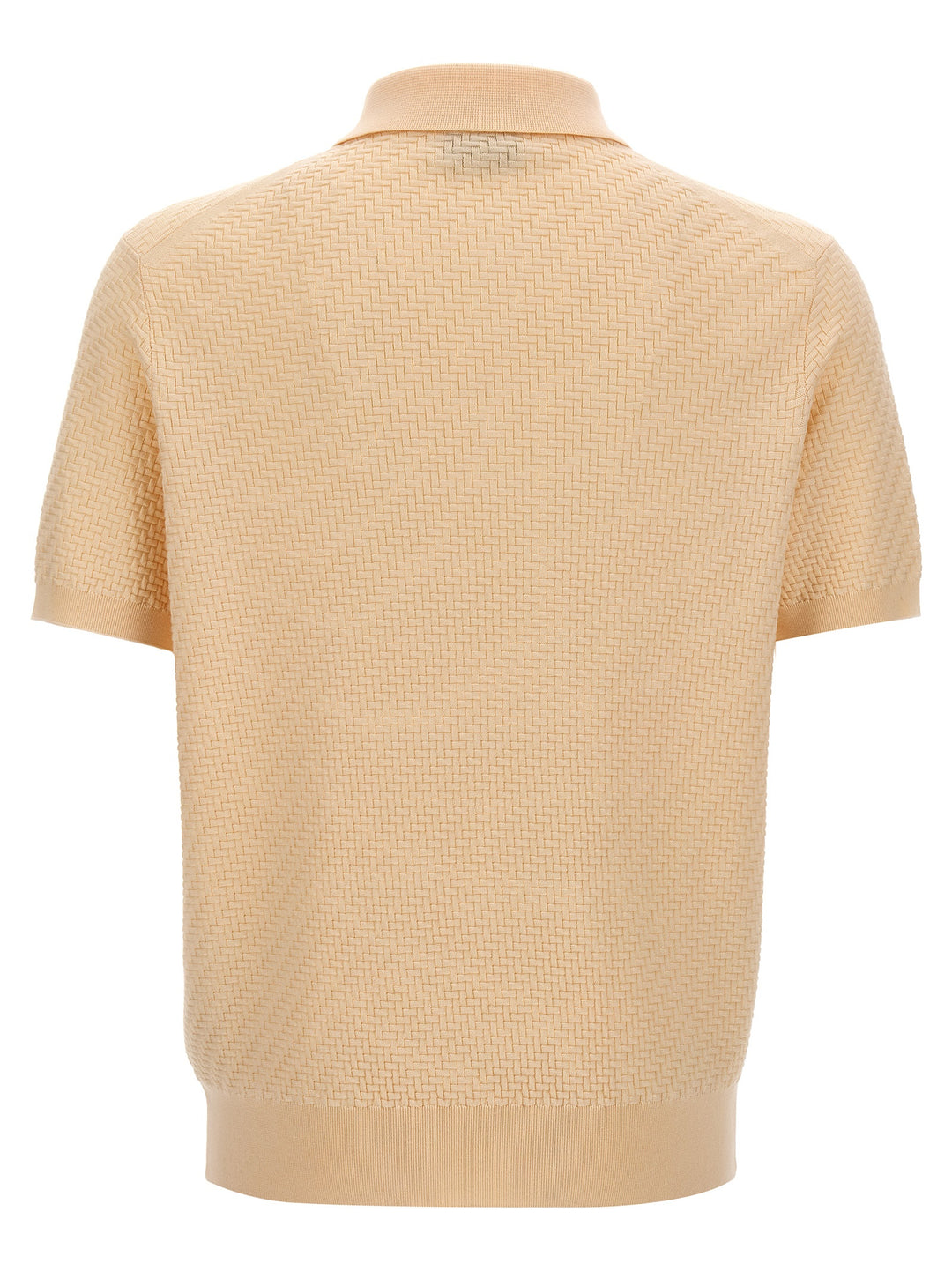 Woven Knit  Shirt Polo Beige