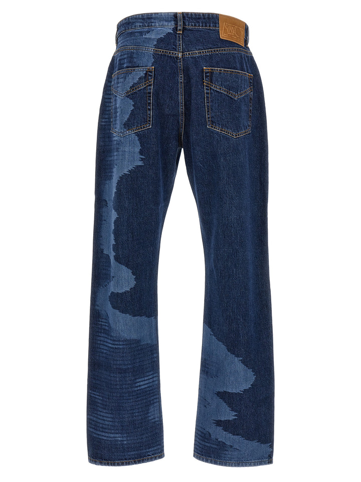 Printed Jeans Blu
