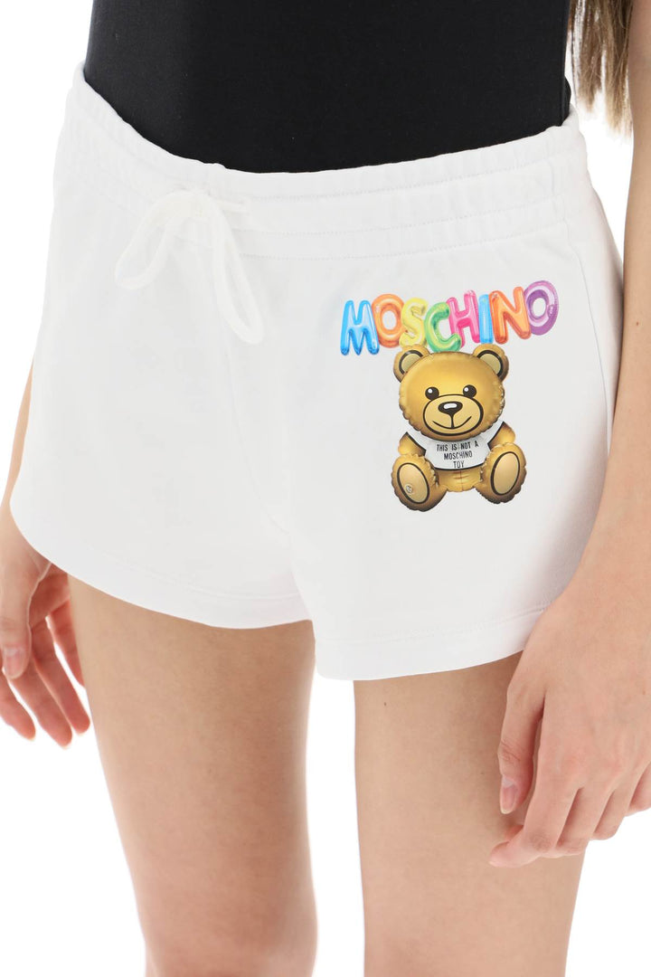Shorts Con Stampa Logo - Moschino - Donna