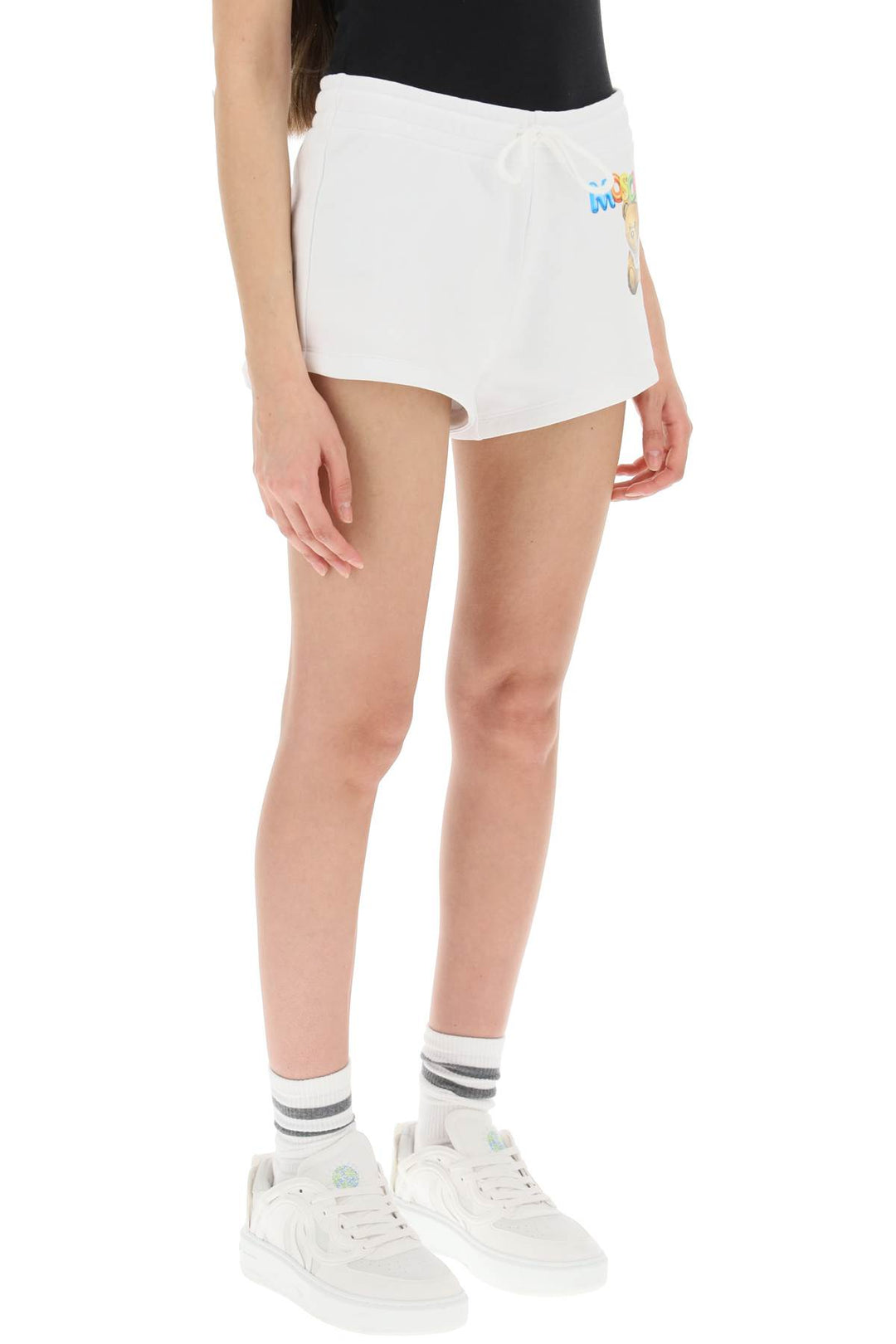Shorts Con Stampa Logo - Moschino - Donna