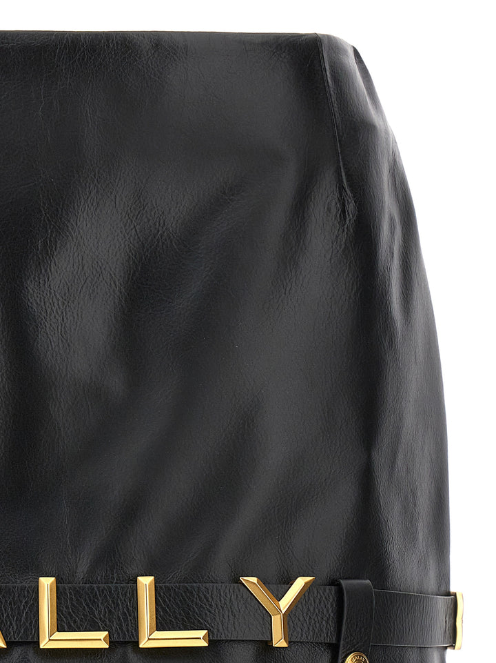 Leather Mini Skirt Gonne Nero