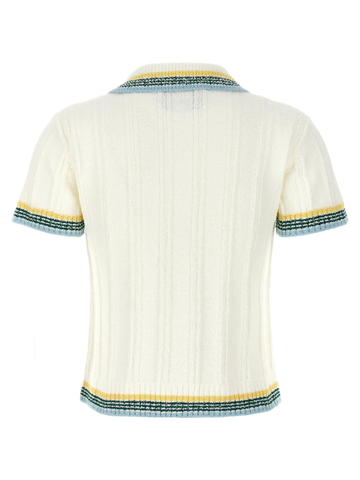 Bouclè  Shirt Polo Bianco