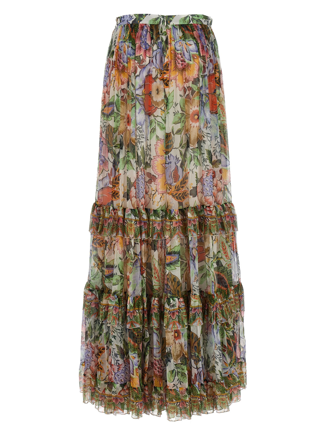 Long Floral Skirt Gonne Multicolor