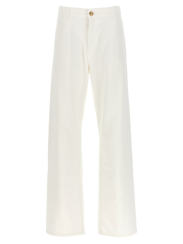 Etro Baggy Chevron Jeans - Bianco | b0a0481823feb0dec76216e7ee5d86834178d6ae
