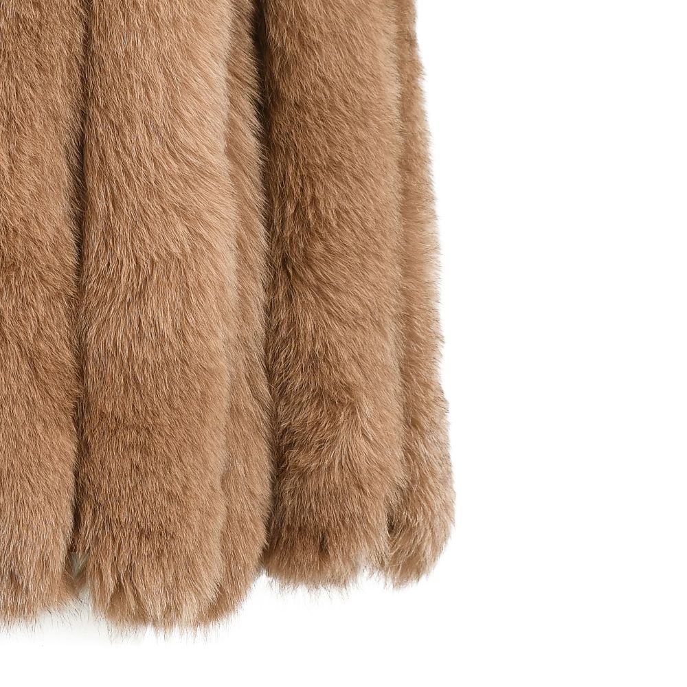 Giacca Reine Camel in Pelliccia di Volpe