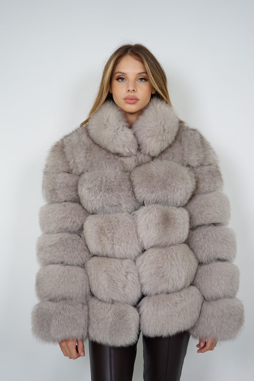 Giacca Enry Grigia in Pelliccia di Volpe