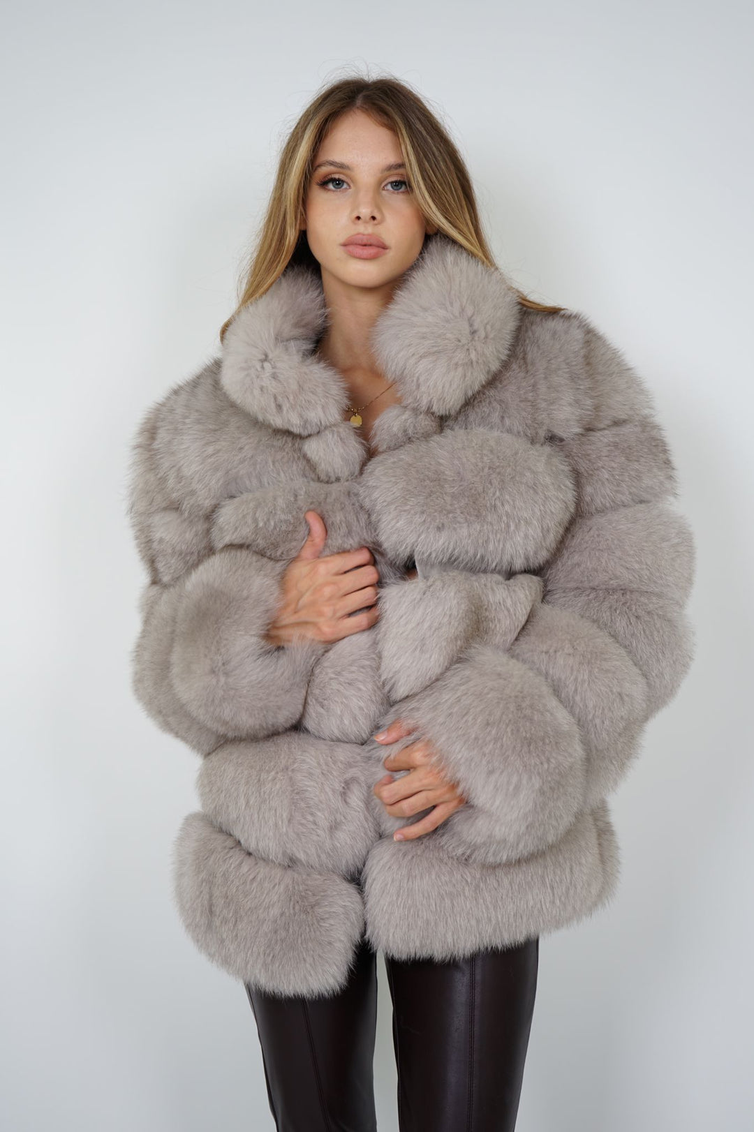 Giacca Enry Grigia in Pelliccia di Volpe