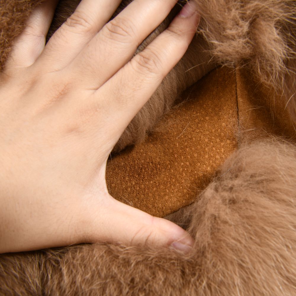 Chaleco Poppy Camel de Piel de Zorro