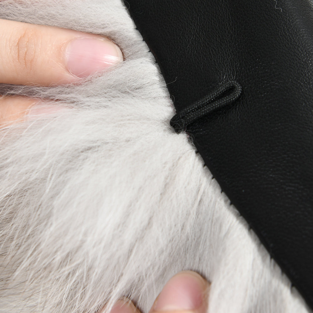 Giacca Bon Bianca Naturale in Pelliccia di Volpe