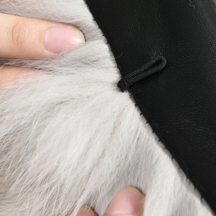 Giacca Bon Bianca Naturale in Pelliccia di Volpe