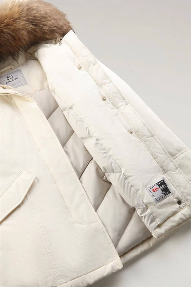 Idee Regalo Jacket Artic Parka Cotone Beige Crema Di Latte - Woolrich - Donna