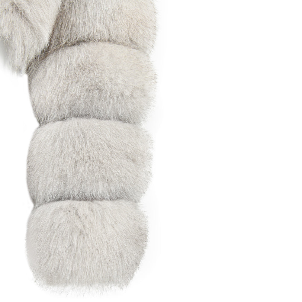 Giacca Bon Bianca Naturale in Pelliccia di Volpe