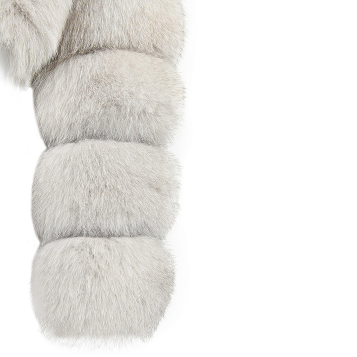 Giacca Bon Bianca Naturale in Pelliccia di Volpe