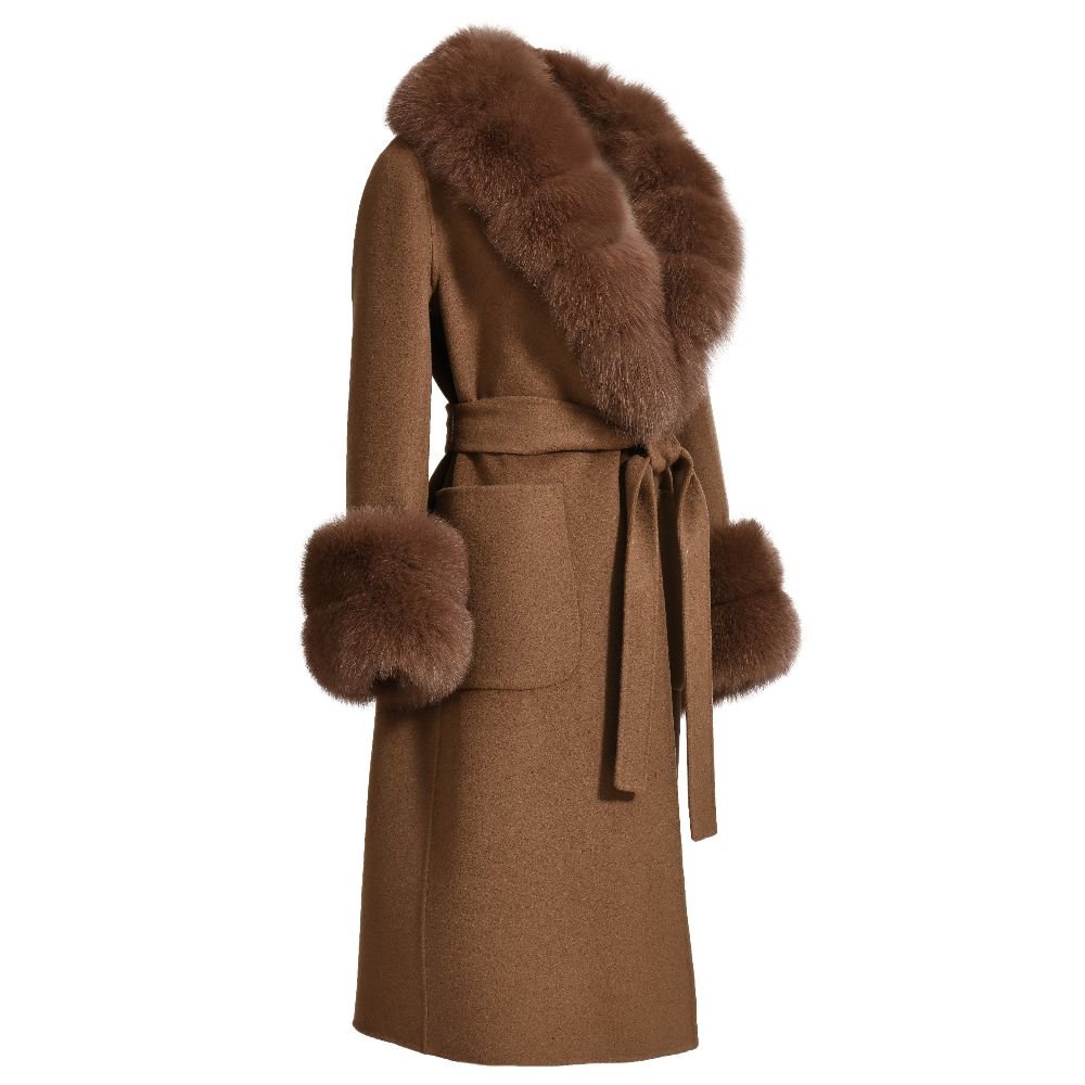 Cappotto Lebonè Marrone Misto Cachemire