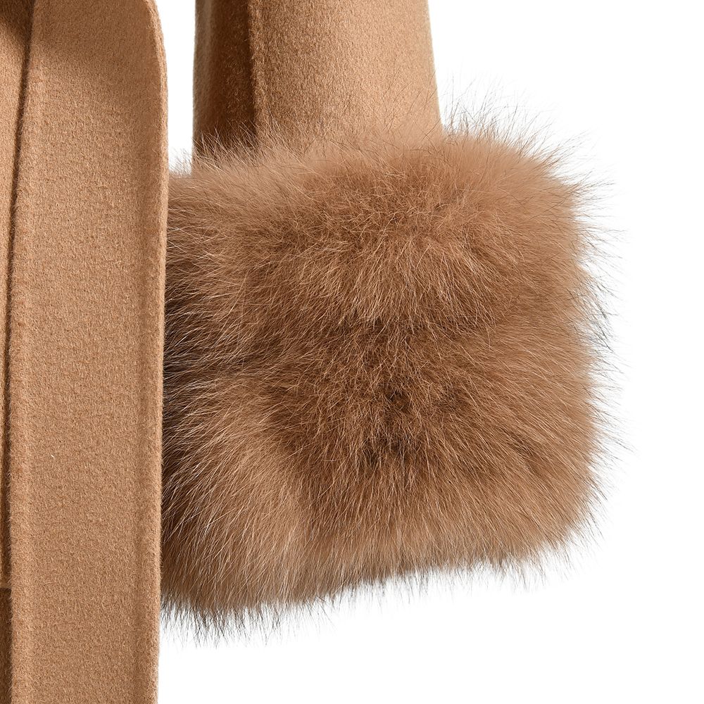 Cappotto Lebonè Camel Misto Cachemire