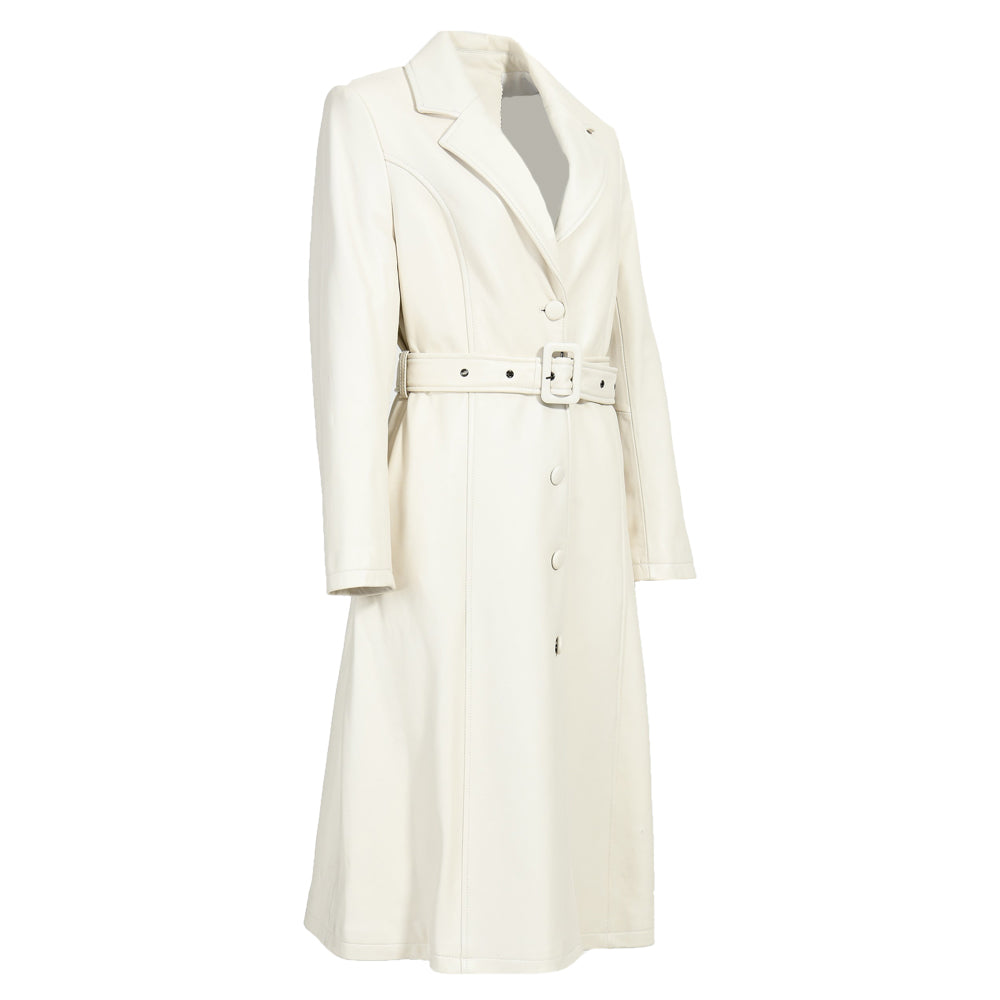 Cappotto Royal Bianco in Pelle
